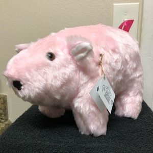 Handmade Plush Pink Pig Stuffed Animal